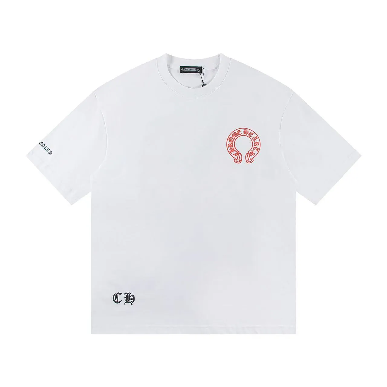 🅿️150 Style: 2025 new Croix Heart short-sleeved T-shirt Material: High version 300g double yarn combed cotton Size: S～XL Color: White Style number: Z006
